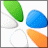 A static image shows a four-petaled flower icon with green, blue, orange, and white petals on the left side, next to bright green text reading "OriginalIcons.com" on a dark green background.