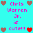 Pixelated cyan background with pink text and brown/red heart icons arranged in a pattern
