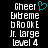 Pixelated text reads 'Cheer Extreme bROOKe Jr. Large level 4' with a cyan heart symbol above 'Cheer' on a black background.