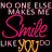 A 3x3 contact sheet of animated frames showing a repeating text-based animation with "Smile" and "LIKE YOU DO" in various neon colors over a black background, each frame displaying different color combinations for the text.