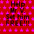 Red background with pink star pattern and repeated black text 'Help Mr V. Set him FREE!!!' in three