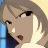 A 48x48 pixel animated contact sheet showing two frames of an anime-style character with light brown hair and a black background featuring "Anime IM" text.