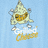 Pixelated icon of a character in a light-colored outfit with a large golden crown, floating above a white cloud-like shape on a light blue background.