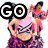 Animated icon shows three figures in pink and purple outfits with text overlays changing from 'GO' to 'EFF' to 'Urself' across frames.