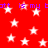 Red background with white stars and purple text repeating 'btt is my btt is my' across the image.