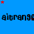 Blue background with repeating black text 'aitrangs' and scattered red and blue stars; gray rectangle in bottom-right corner.