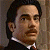 A pixelated buddy icon featuring a man in formal attire on the left and green text reading "Original Icons .com" on a dark green background to the right.