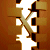 repeating brown and beige X-shaped symbols on a white background with pixelated edges