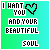 A 5x5 contact sheet of animated frames showing a pixel art icon with text "I WANT YOU AND YOUR BEAUTIFUL SOUL" and a heart symbol, displaying color variations across sampled frames.
