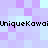 Pixelated text repeats across a pastel checkered background of light purple and light blue squares.