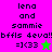 A split-screen animated icon with two color schemes showing text and symbols on pink, green, gray backgrounds.