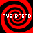 Four red and black spiral patterns arranged in a with white text reading "RYE BREAD" over each spiral