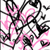 Animated icon with pink and black heart shapes on white background, featuring a black oval text box containing "him<3" in the top-right corner.
