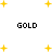 Pixelated gold stars scatter across a white background with four instances of the word GOLD in black block letters.