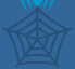Blue spider on dark blue web background with partial text 'links' visible in one frame.