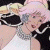A pixelated cartoon-style buddy icon featuring a character with light pink hair and sunglasses on the left, next to green text reading "Original Icons .com" on a dark background.