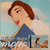 Animated sequence of a cartoon woman with brown hair holding a blue book, smiling against a light blue sky background.