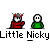 Pixel art character with red and green variants, some with speech bubbles reading 'ARE THERE BOOBS ON MY HEAD!?', arranged in repeating on gray background