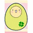 A cartoon baby in a swaddle with four distinct egg-shaped backgrounds featuring clovers, stars, hearts, and polka dots.