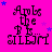 identical pixelated text icons on a bright pink background with scattered blue and purple stars