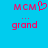 Pixelated pink text and symbols on a bright blue background, with one version showing a heart symbol replacing the final 'M' in 'MCM'.