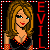 Animated contact sheet of a cartoon woman with blonde hair in various expressions, each frame bordered by red "EVIL" text on black background.