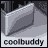 A 4x3 contact sheet of a grayscale animated icon showing a rotating 3D geometric structure with the text 'coolbuddy' beneath each frame.