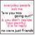 A static image with pink and black text on a white background, displaying phrases about friendship and asking if the viewer is going out.