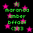Green text and pink stars on a black background, with repeated phrases 'dj moranda amber bffoaf (333)' in pixelated font.