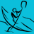 Four of a black line-drawn figure on cyan background performing a dynamic pose with arms raised and legs extended