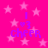 A bright pink background with scattered light pink stars and purple text reading "I ♡ cheer" in a pixelated style.