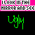 Pixelated text displays 'I LOOK IN THE MIRROR AND SEE' repeated across pink bars above black background with green, blue, purple, yellow, and white stylized words.