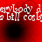 Red background with white text repeating 'everybody' and 'a little' above four black circular shapes arranged in a