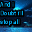 Pixelated blue text on a dark blue background with light blue highlights, displaying fragmented song lyrics in a static layout.