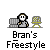 Pixelated character with headphones and neutral expression, seated between two chairs, with changing speech bubbles and text below.