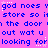 Pixelated blue text on a bright pink background with small white star-like shapes scattered throughout.