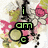 six pixelated shows a floral background with pink roses and green leaves, each displaying the text "i am" above changing letters