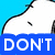 White cartoon dog with black outline on blue background, text in white letters on blue rectangles reading DON'T MESS WITH THE SNOOP.