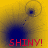 Yellow background with blue circular shapes and red text 'SHINY!' in four showing animation frames