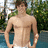 Pixelated image of a shirtless person standing outdoors with hands on hips, surrounded by greenery and water, overlaid with pink text reading "Ryan" and "Sheckler is a BEAST!".