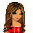 Pixel art contact sheet showing a female character in red crop top and white pants with multiple expressions, poses, and text overlays including "Wanna Change That?" and "Single...".