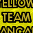 Yellow background with black-outlined gold text reading 'FELLOW TEAM ANIMAL' in three rows, pixelated style.
