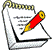 A spiral-bound notepad with a red and gold pen writing on it, displayed in six variations showing different page text.