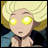 Pixelated anime-style character with glowing yellow eyes and blonde hair, next to black background with white text reading "Anime IM" and "com".