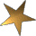 Five golden stars with gradient shading on a light gray background, arranged in two