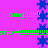 Pixelated green text and blue star shapes on a solid purple background, with repeated 'omg' and 'snow' phrases.