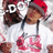 Pixelated image of a character with brown hair wearing red cap and white shirt, holding pink object.