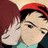A pixelated anime-style character with red hair and a teal shirt appears on the left side of a contact sheet, while the right side displays stylized text "Anime IM" and "COM" against a black background.