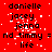 Red background with repeated black text listing names and 'life' in a pattern, partially obscured by white pixel noise