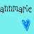 A static contact sheet showing two frames of a pixelated blue heart animation with repeated text above on a cyan background.